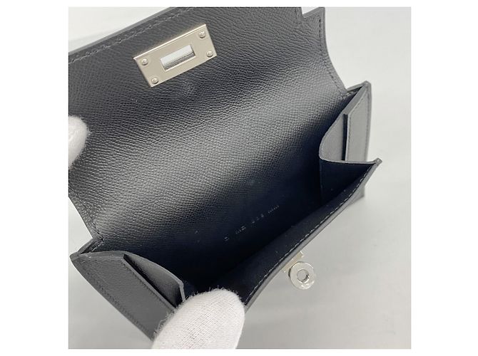 Billetera compacta Kelly de Hermès / Estuche para monedas Negro - vista 3