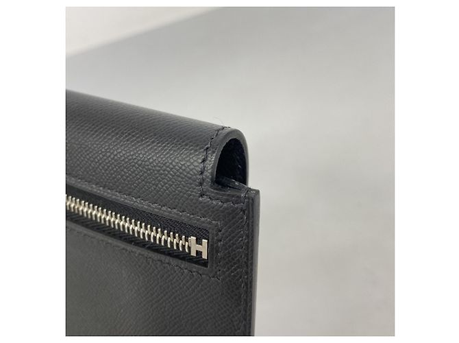 Billetera compacta Kelly de Hermès / Estuche para monedas Negro - vista 7