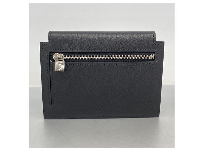 Billetera compacta Kelly de Hermès / Estuche para monedas Negro - vista 8