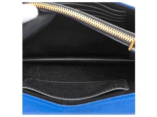 Saffiano Prada Ketten-Schultertasche Blau - Ansicht 7