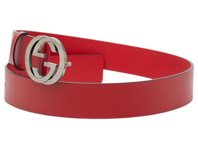 Gucci Interlocking G Logo Belt Red - view 2