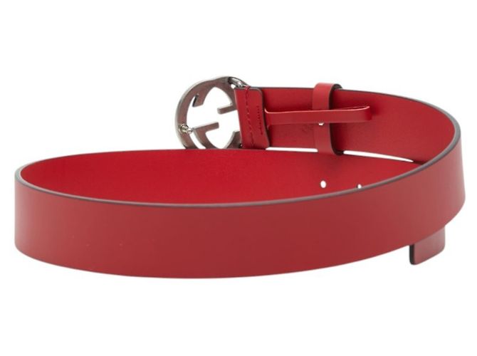 Gucci Interlocking G Logo Belt Red - view 3