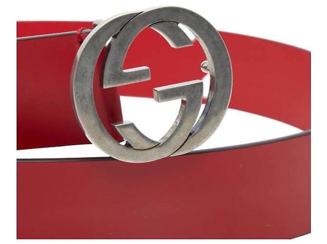 Gucci Interlocking G Logo Belt Red - view 4