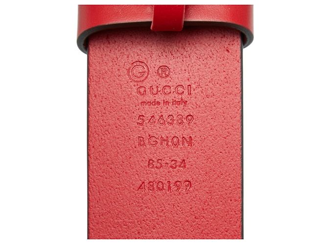 Gucci Interlocking G Logo Belt Red - view 5