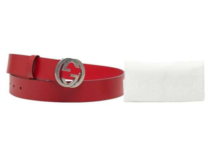 Gucci Interlocking G Logo Belt Red - view 6