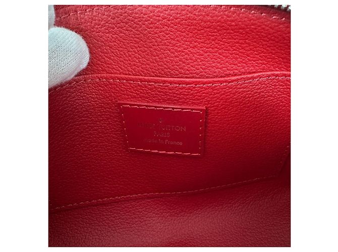 Pochette de cuero Epi Louis Vuitton en rojo castellano - vista 10