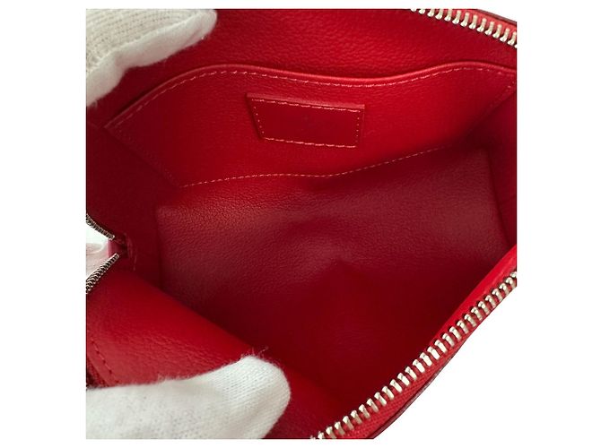 Pochette de cuero Epi Louis Vuitton en rojo castellano - vista 9