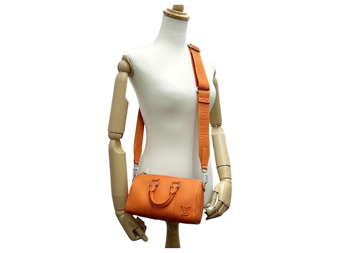 Keepall Borsa Aerogram Louis Vuitton Arancione - vista 7