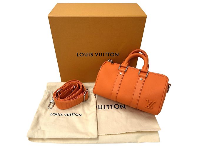 Keepall Borsa Aerogram Louis Vuitton Arancione - vista 8