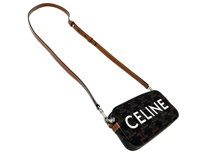 Céline Celine Triomphe Schultertasche Braun - Ansicht 5