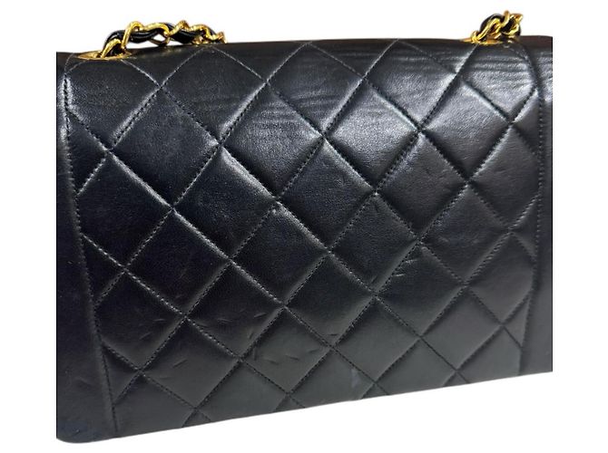 Borsa a Spalla Chanel Diana Matelassé Nero - vista 12