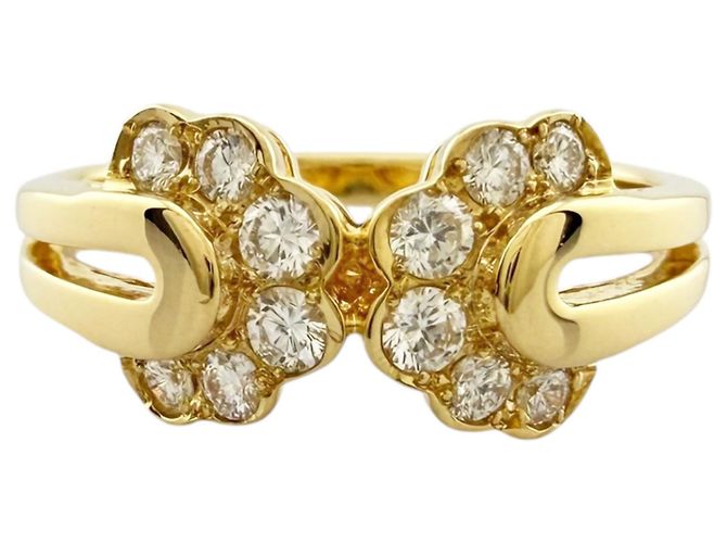 Anello in Oro Giallo 18K e Diamanti da Donna Christian Dior - vista 3