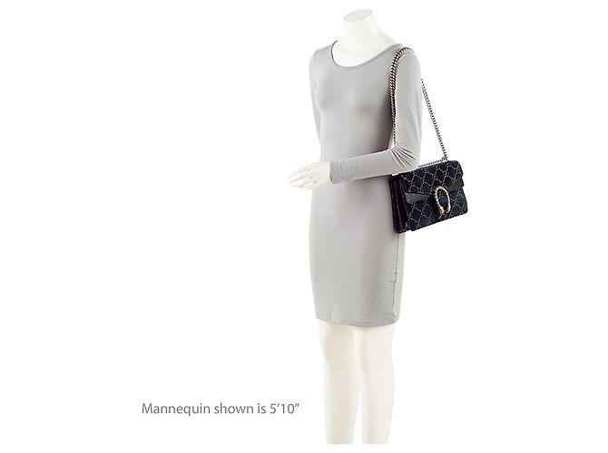 Borsa a Spalla Media Dionysus GG Velvet di Gucci Blu - vista 5