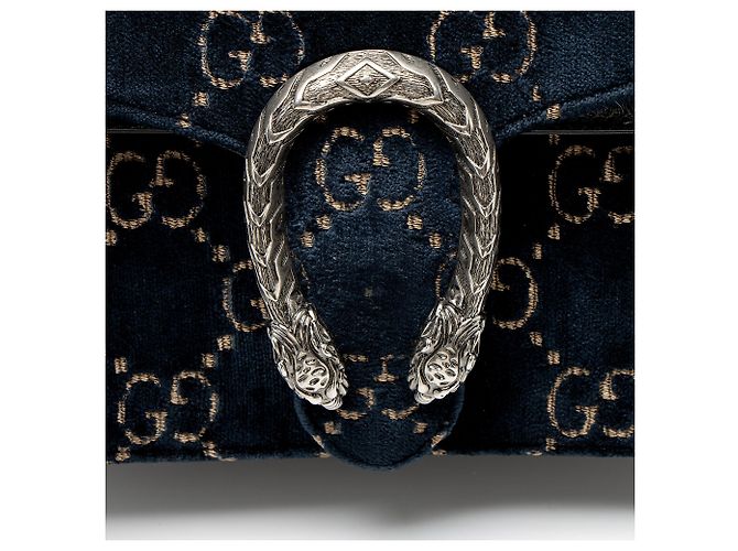 Borsa a Spalla Media Dionysus GG Velvet di Gucci Blu - vista 9