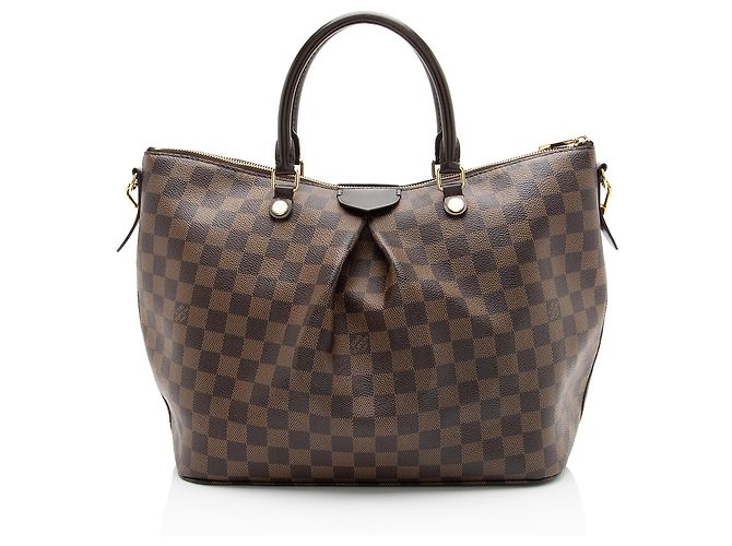 Borsa Louis Vuitton Damier Ebene Siena GM Marrone - vista 3