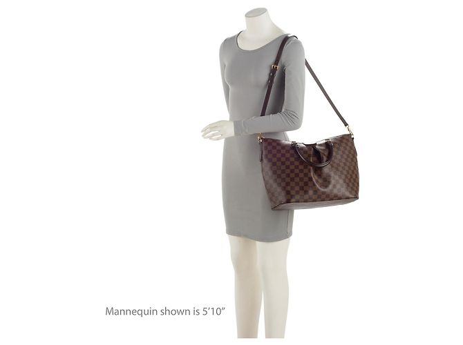 Borsa Louis Vuitton Damier Ebene Siena GM Marrone - vista 5