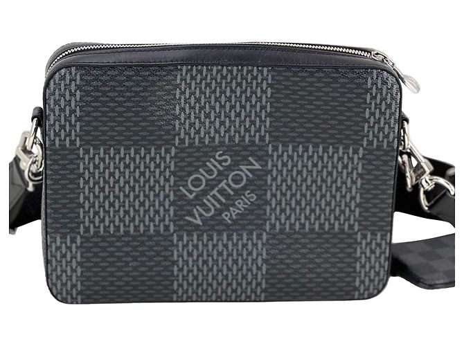 Borsa Messenger Trio Damier Graphite da Uomo LOUIS VUITTON Grigio - vista 2