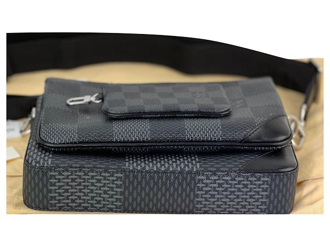 Borsa Messenger Trio Damier Graphite da Uomo LOUIS VUITTON Grigio - vista 5