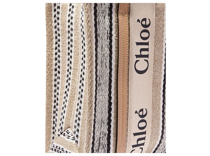 Borsa Tote Media Woody di Chloé Marrone Beige - vista 3