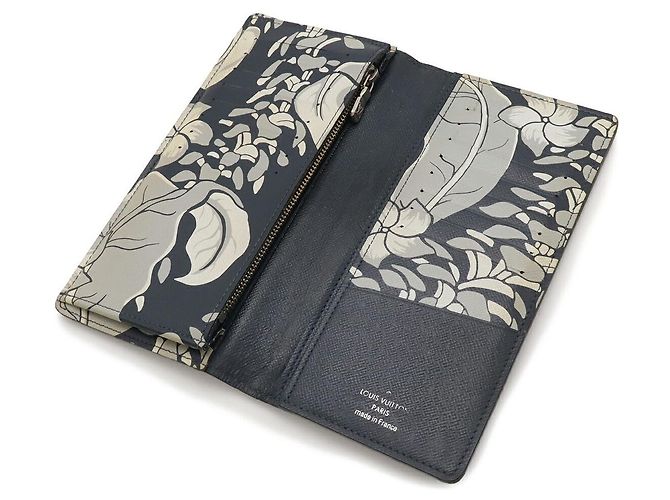 Louis Vuitton Taiga Leather Long Wallet Blue - view 5