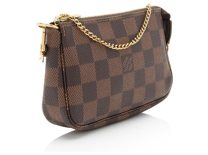 Mini Pochette Accessori Damier Ebene Louis Vuitton Marrone - vista 2