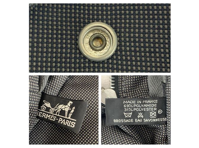 Hermès Hermes Canvas Herline MM Tote Bag Grey - view 4