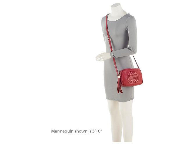 Borsa Disco Soho in pelle Gucci Rosso - vista 5