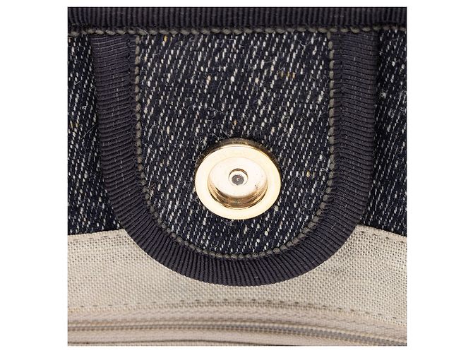 Gabrielle Chanel Denim Deauville Piccola Tote Blu - vista 10