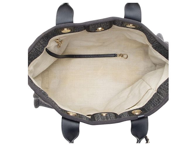 Gabrielle Chanel Denim Deauville Piccola Tote Blu - vista 7