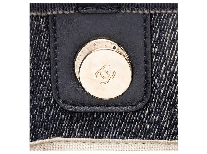 Gabrielle Chanel Denim Deauville Piccola Tote Blu - vista 9