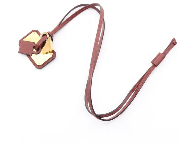 Hermès Collana in pelle Hermes Kelly GM Marrone - vista 4