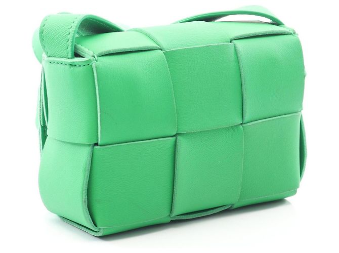 Borsa Mini Candy Cassette in Pelle Bottega Veneta Verde - vista 6