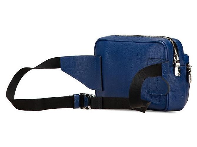 Borsa a vita in pelle Taiga Louis Vuitton Nero Blu - vista 2