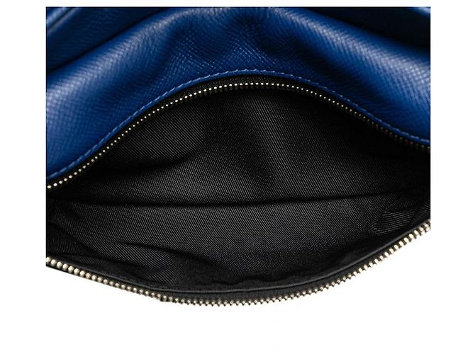 Borsa a vita in pelle Taiga Louis Vuitton Nero Blu - vista 7