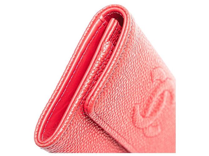 Timeless Tarjetero de caviar Chanel Coco Mark Roja - vista 5