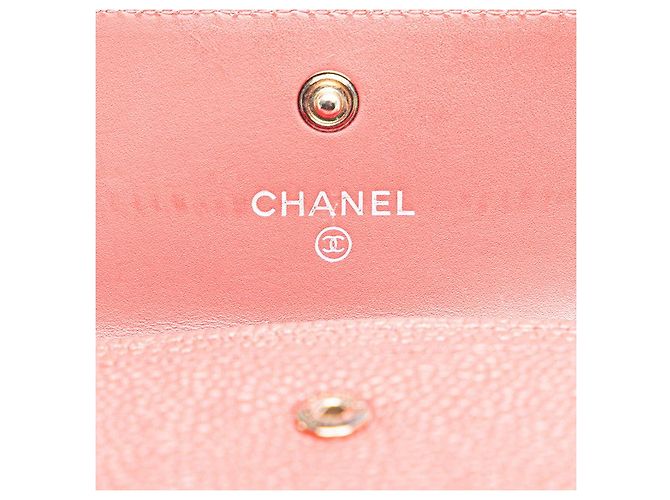 Timeless Tarjetero de caviar Chanel Coco Mark Roja - vista 8