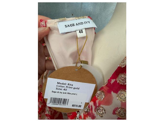 Autre Marque Rita Kleid Sage und Efeu aus Viskose Größe L - Ansicht 6