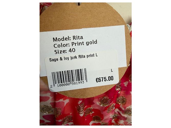 Autre Marque Rita Kleid Sage und Efeu aus Viskose Größe L - Ansicht 7