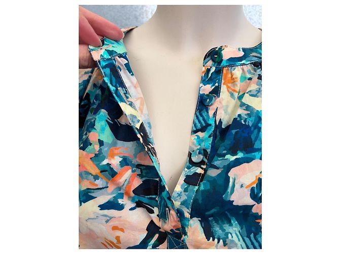 Blusa Ulla Johnson Viennne Azul de Algodón - vista 3