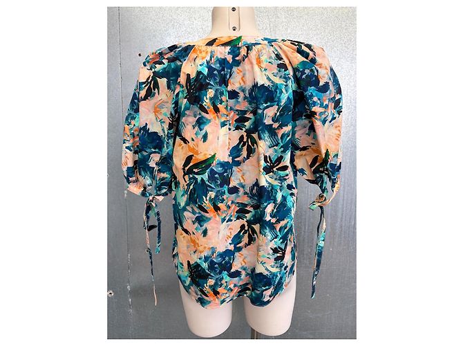 Blusa Ulla Johnson Viennne Azul de Algodón - vista 9
