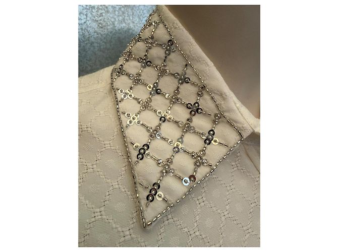 Golden Goose Batilda Bluse Weiß mit Strass und Viscose - Ansicht 10