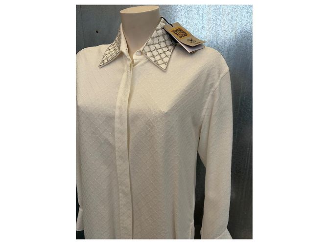 Golden Goose Batilda Bluse Weiß mit Strass und Viscose - Ansicht 2