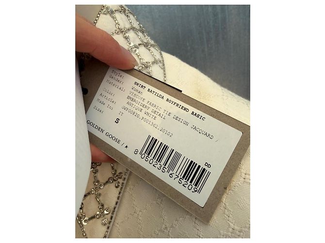 Golden Goose Batilda Bluse Weiß mit Strass und Viscose - Ansicht 3
