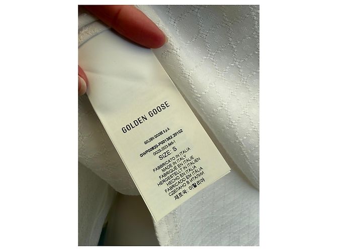 Golden Goose Batilda Bluse Weiß mit Strass und Viscose - Ansicht 6