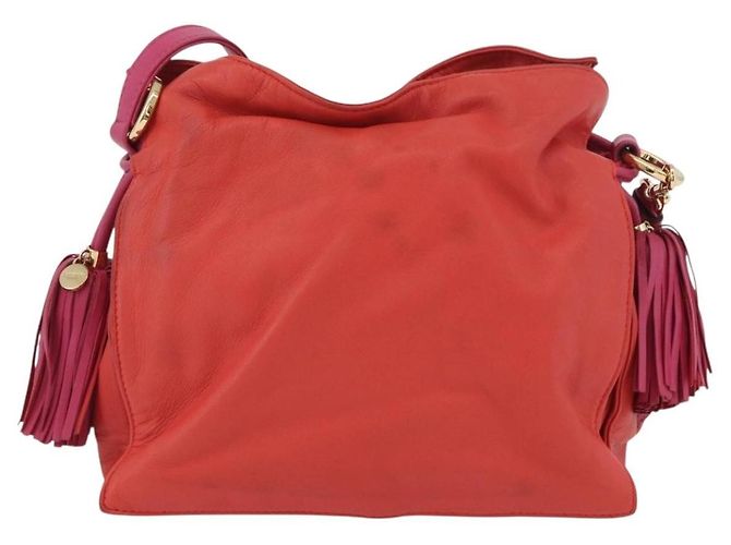 Loewe Flamenco Leather Small Arancione - vista 2