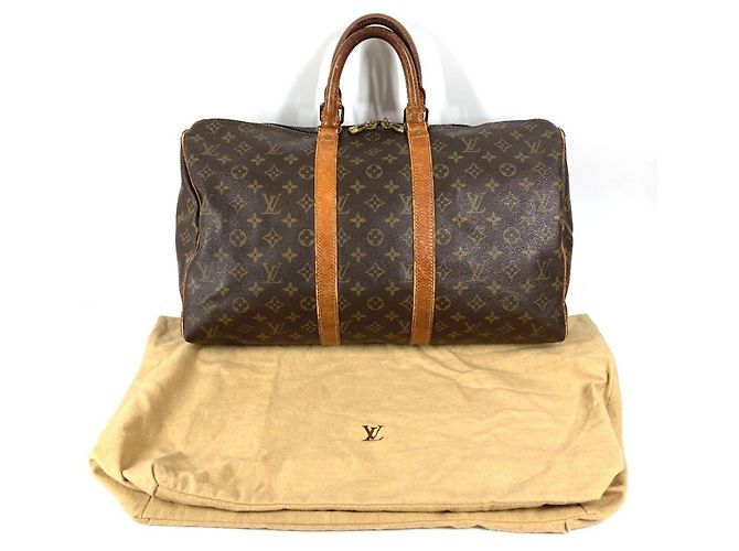 Borsa Keepall 45 Monogram Louis Vuitton Marrone Monogramma - vista 11