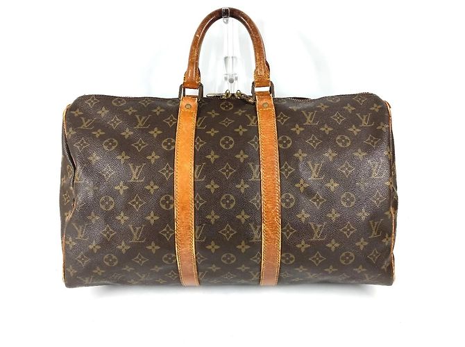 Borsa Keepall 45 Monogram Louis Vuitton Marrone Monogramma - vista 2