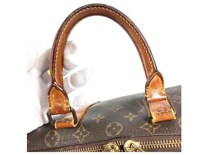Borsa Keepall 45 Monogram Louis Vuitton Marrone Monogramma - vista 9