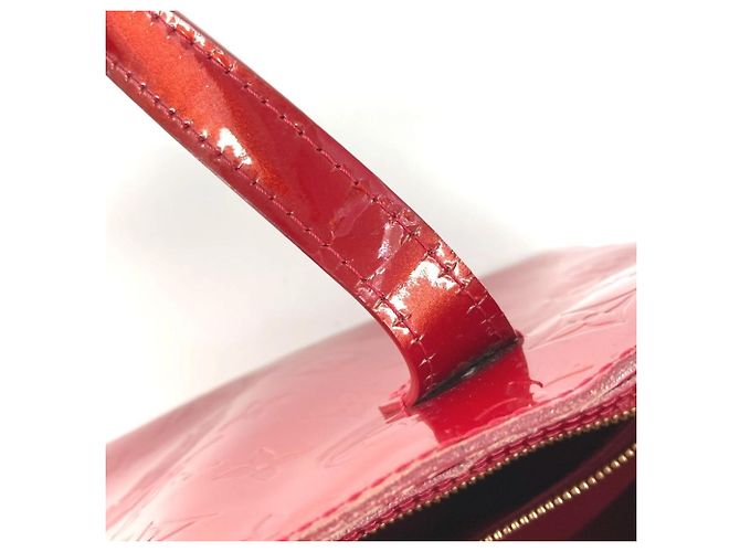 Borsa Louis Vuitton Monogram Vernis Wilshire PM Rosso - vista 13