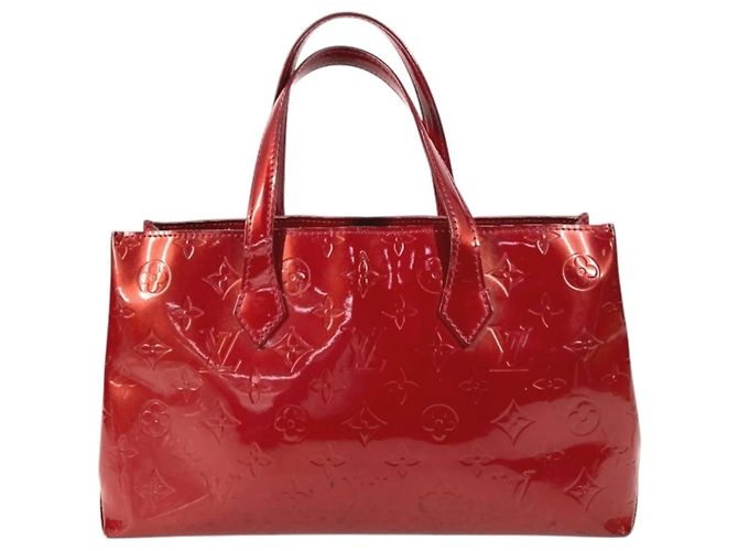 Borsa Louis Vuitton Monogram Vernis Wilshire PM Rosso - vista 2